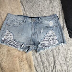 Express Light Blue Jean Shorts
